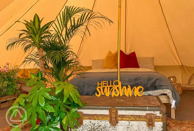 Bell tent interior