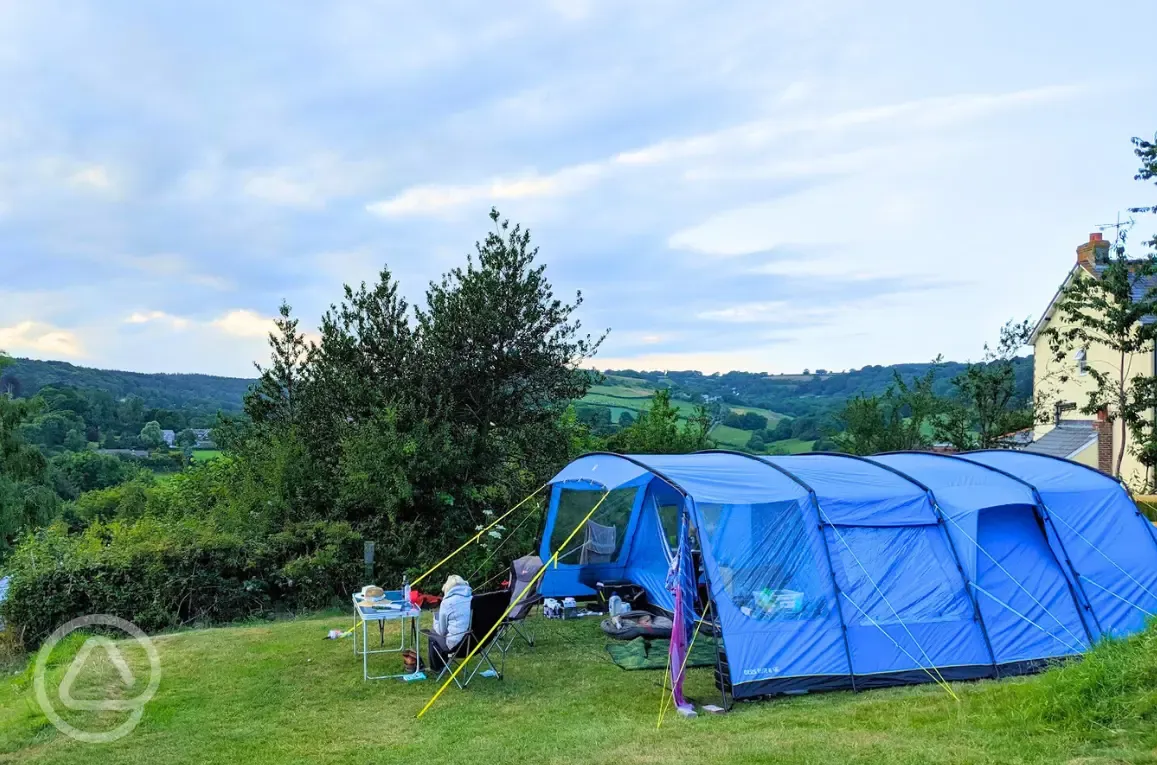 Grass pitches and countryside views