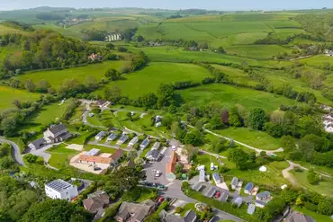 Aerial of Hook Farm in the Lym Valley