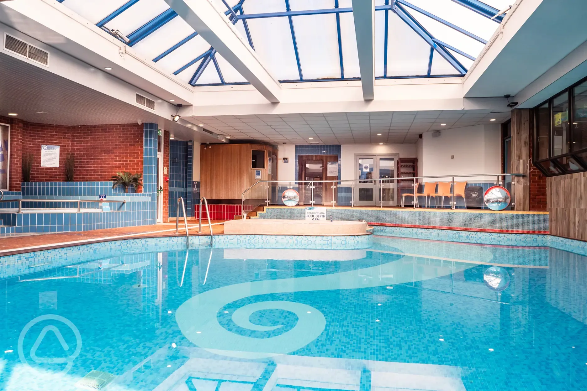 Oasis heated indoor swimming pool