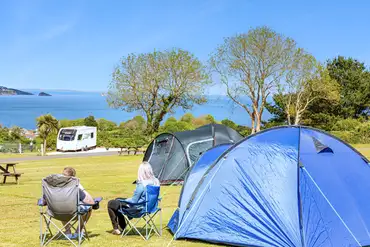 Non electric 8m x 8m pitches for tents with sea views