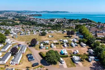 Aerial of Beverley Park with views of the Devon Coast and Tor Bay
