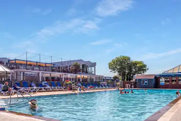 The Saltwater Pub at Beverley Park overlooking Cove outdoor swimming pool