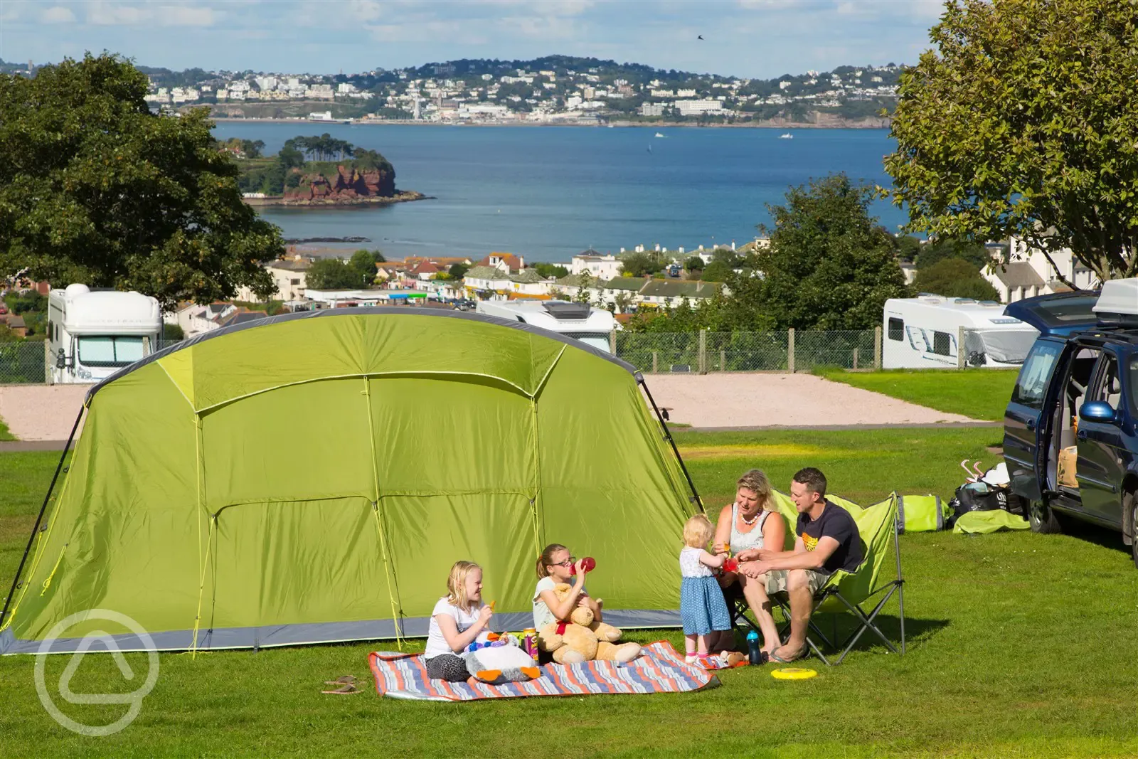 Non electric grass tent pitches (8m x 8m)