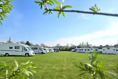 Electric grass touring pitches with 10 amp hook ups