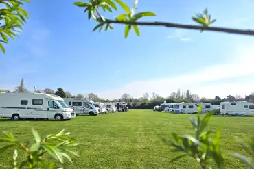 Electric grass touring pitches with 10 amp hook ups