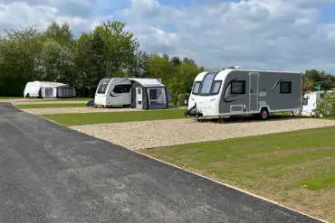 All weather pitches for touring caravans