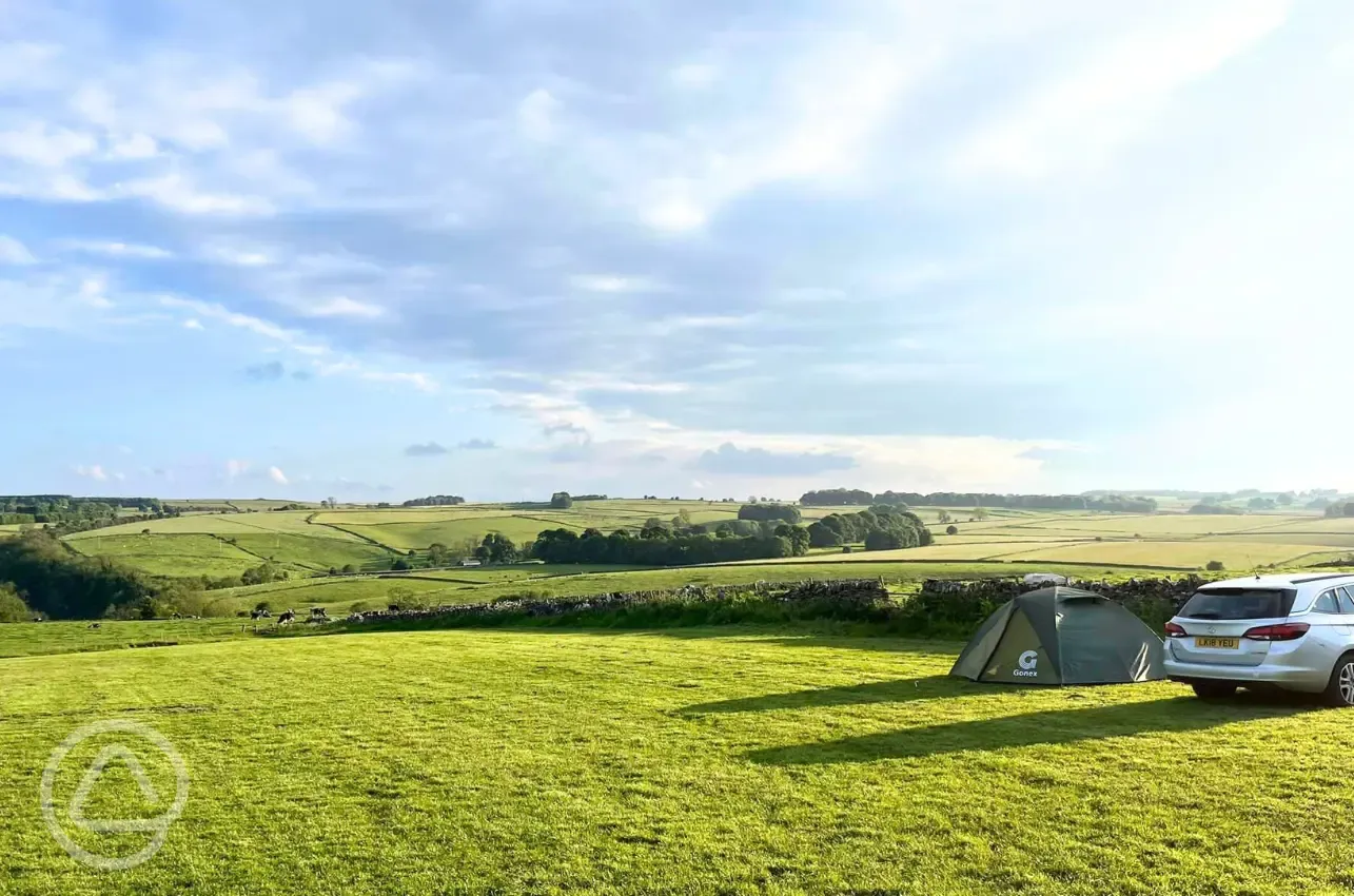 Non electric grass tent pitches