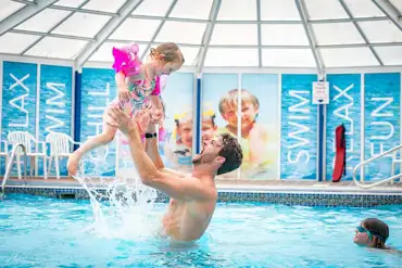 Indoor heated swimming pool at Widemouth Bay Caravan Park