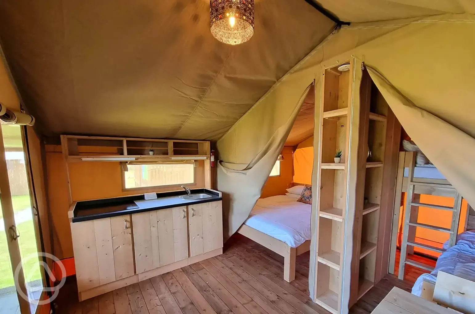 Comet safari tent interior