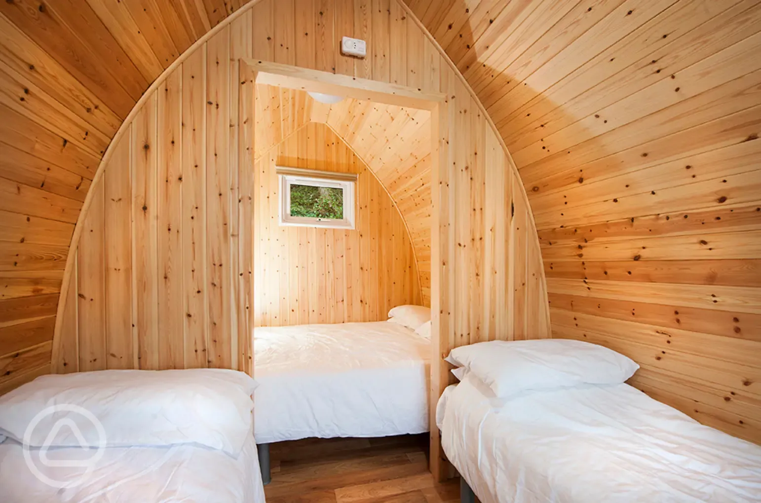 Camping pod interior
