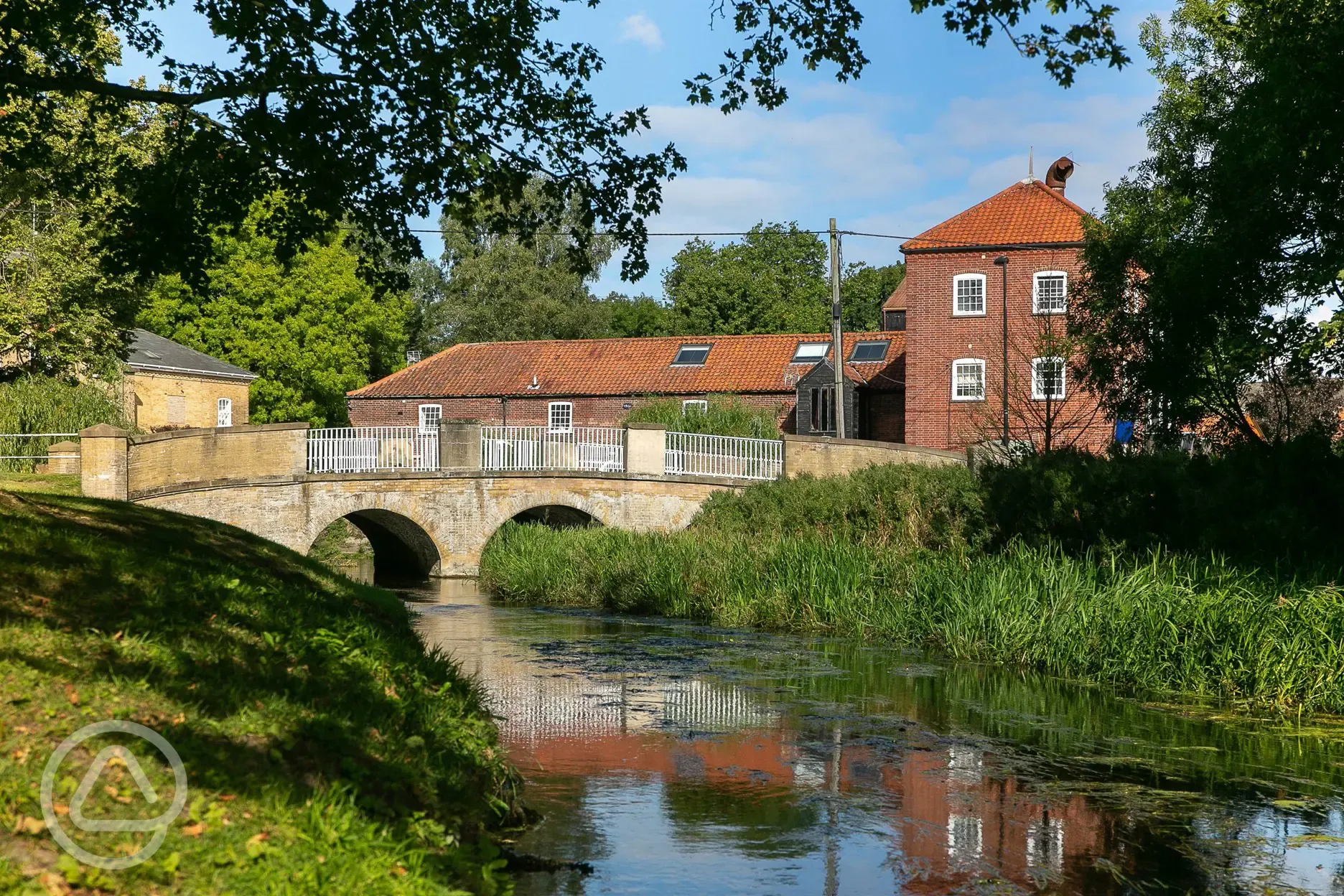 Bridge over the River Wensum - 5 mins walk from site