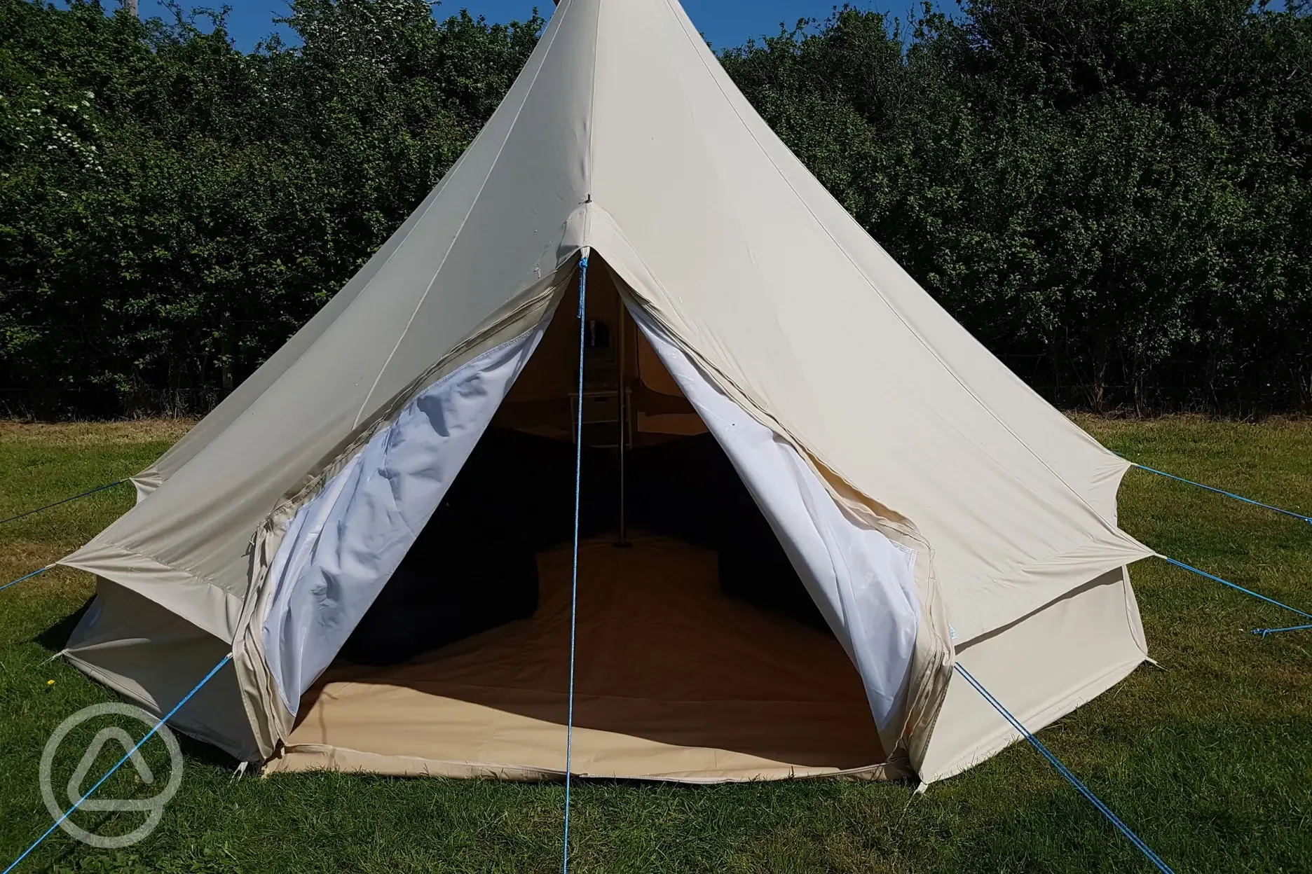 Bell tents at Herston Yards Farm