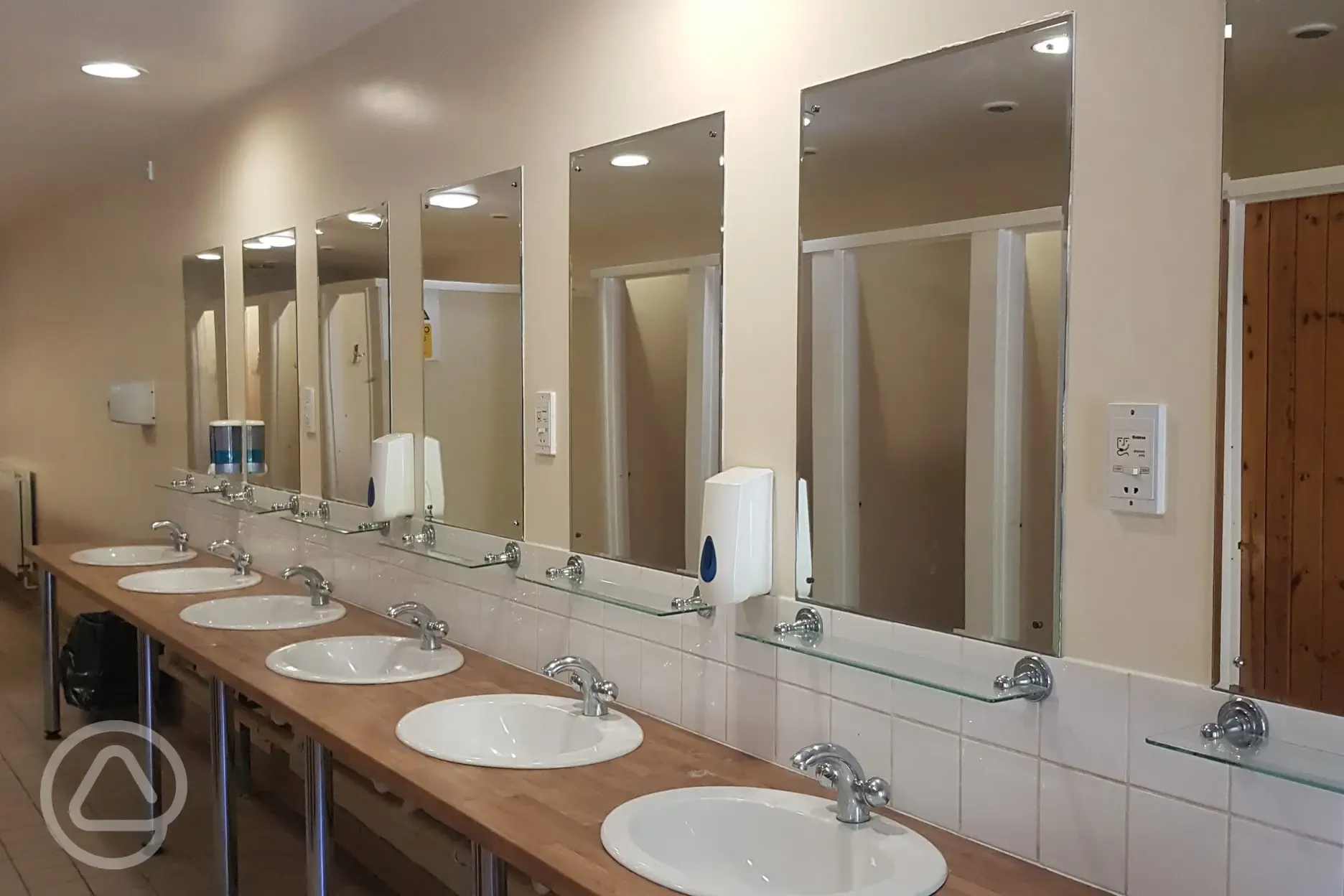 Bathroom sinks at Herston Yards Farm