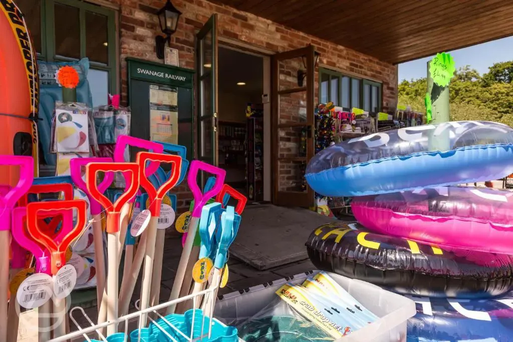 Herston Yards Farm shop with beach equipment