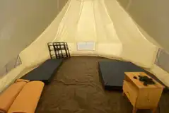 Bell tent interior Bell tent interior