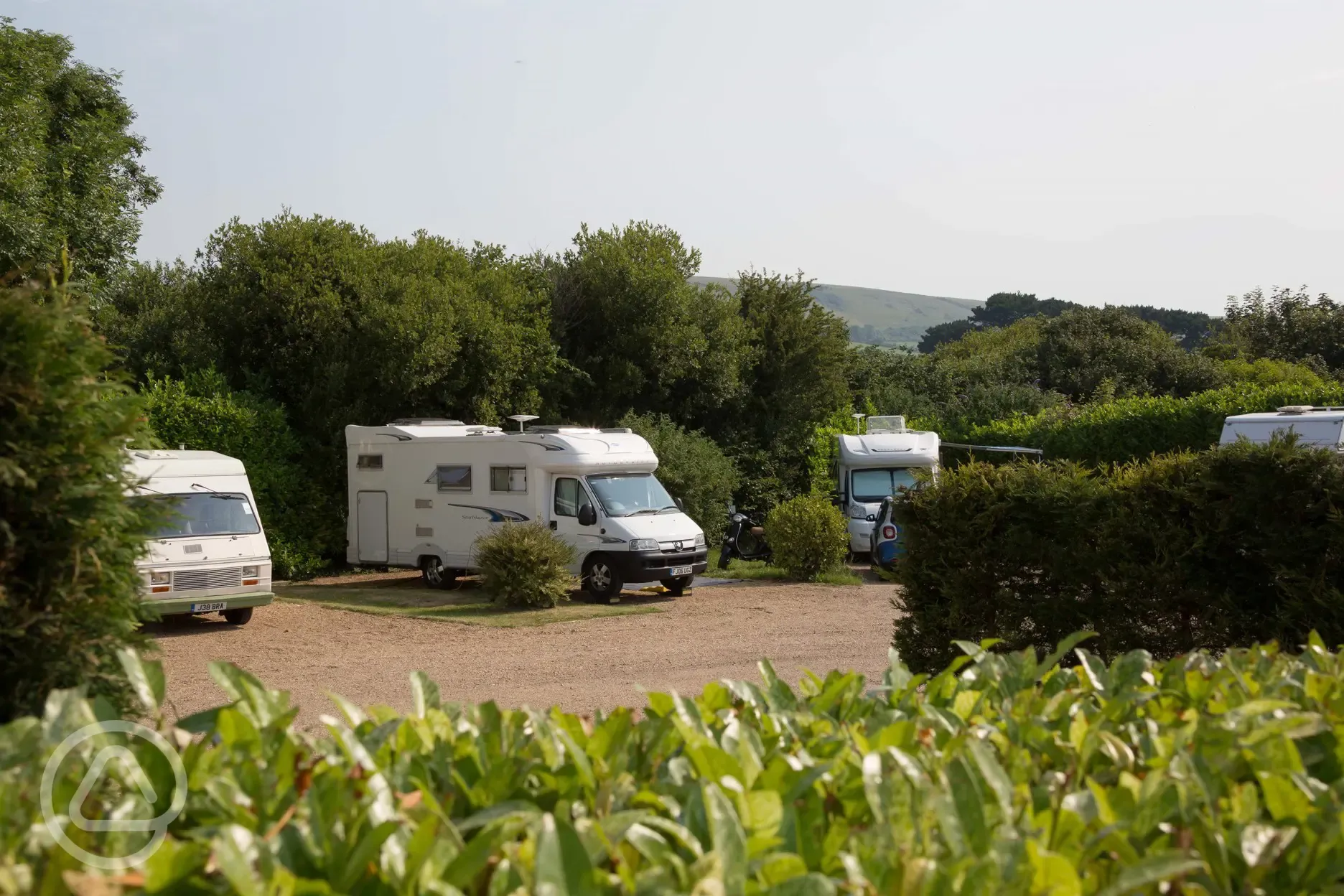 Large fully serviced hardstanding pitches