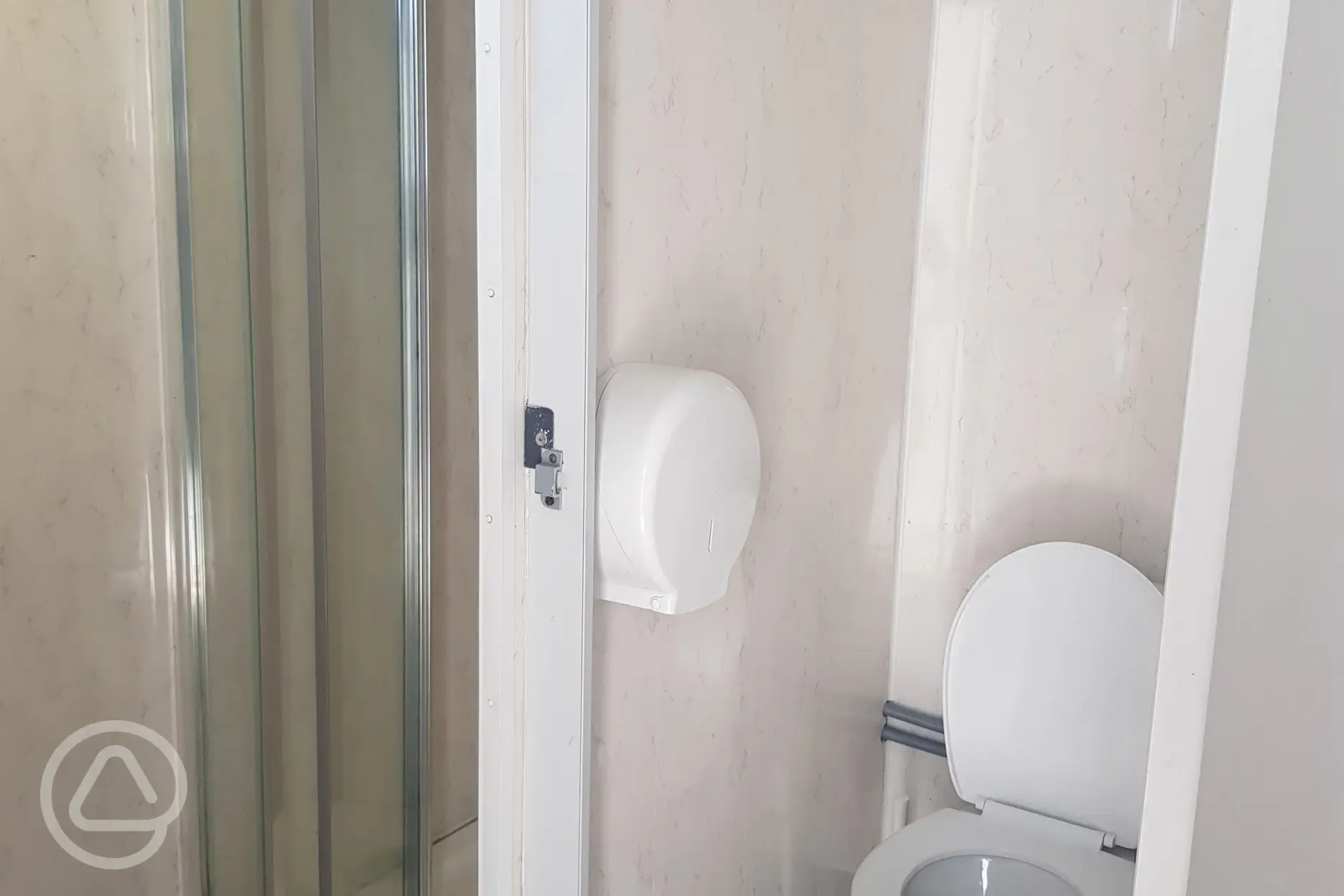 Bathroom with hot showers