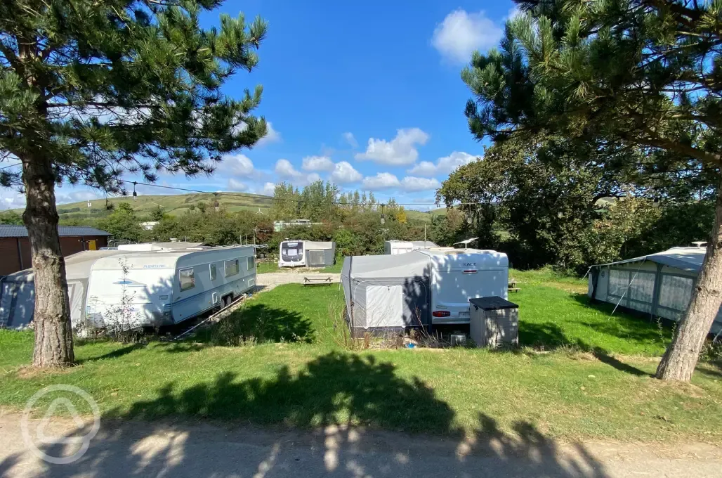 Fully serviced hardstanding pitches with awning space