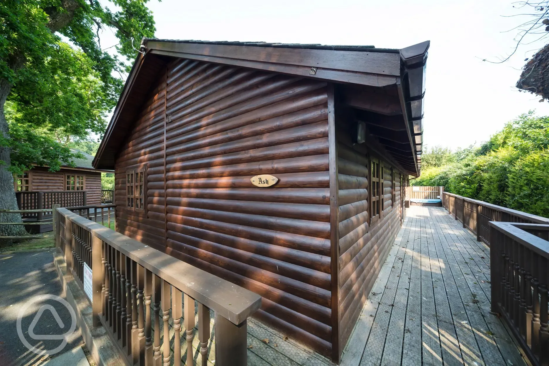 Log cabins at Herston Yards Farm