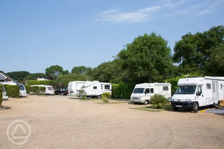 Fully serviced hardstanding pitches