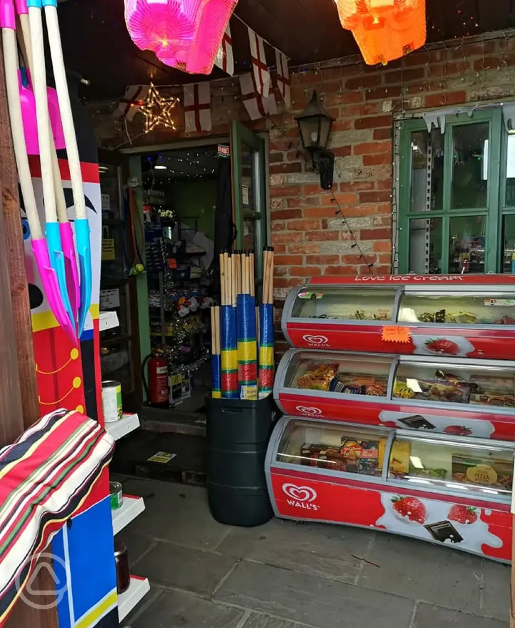 Herston Yards Farm shop with beach equipment and ice creams