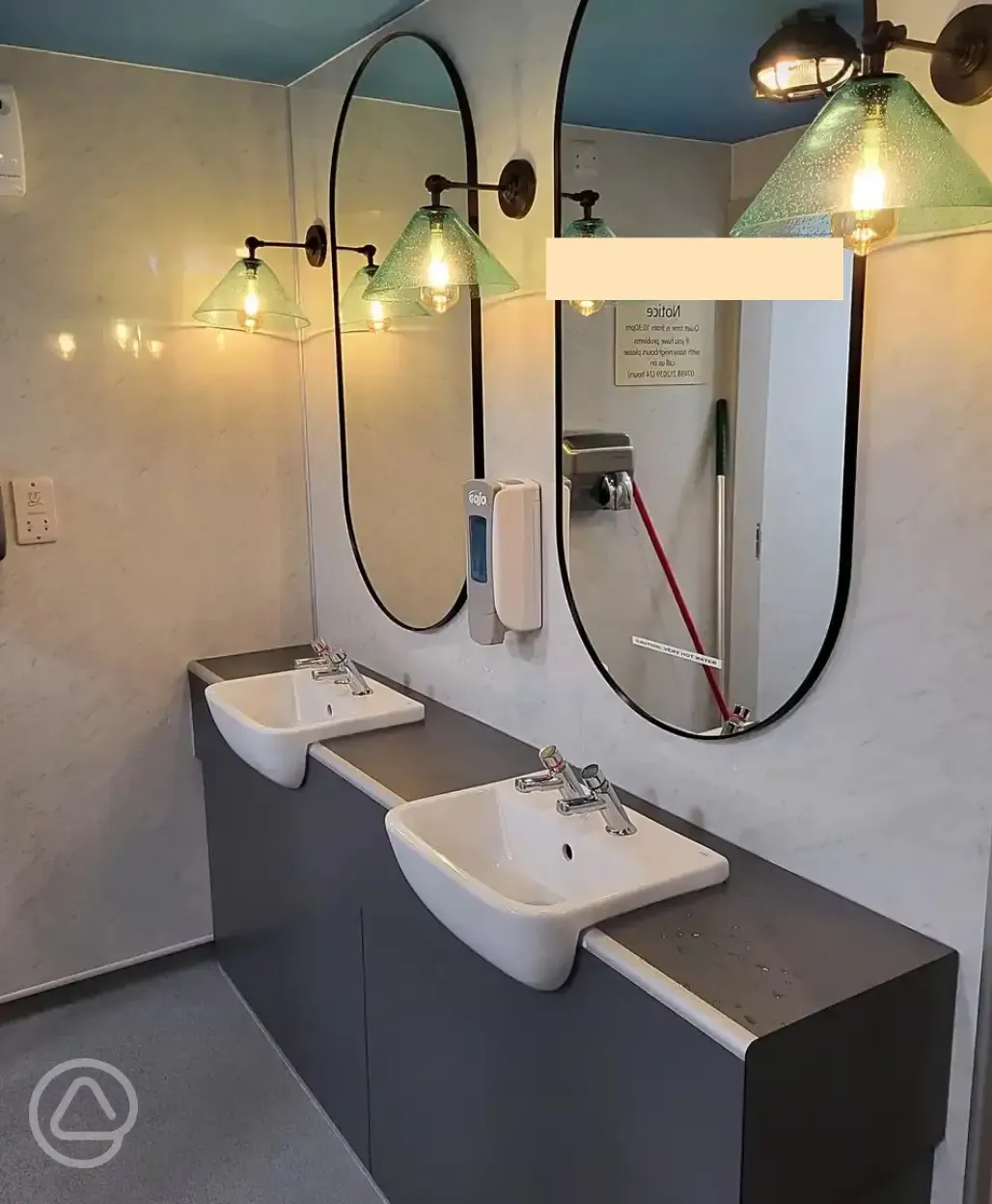 Bathroom sinks with mirrors