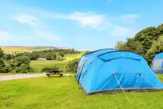 Grass pitches with countryside views