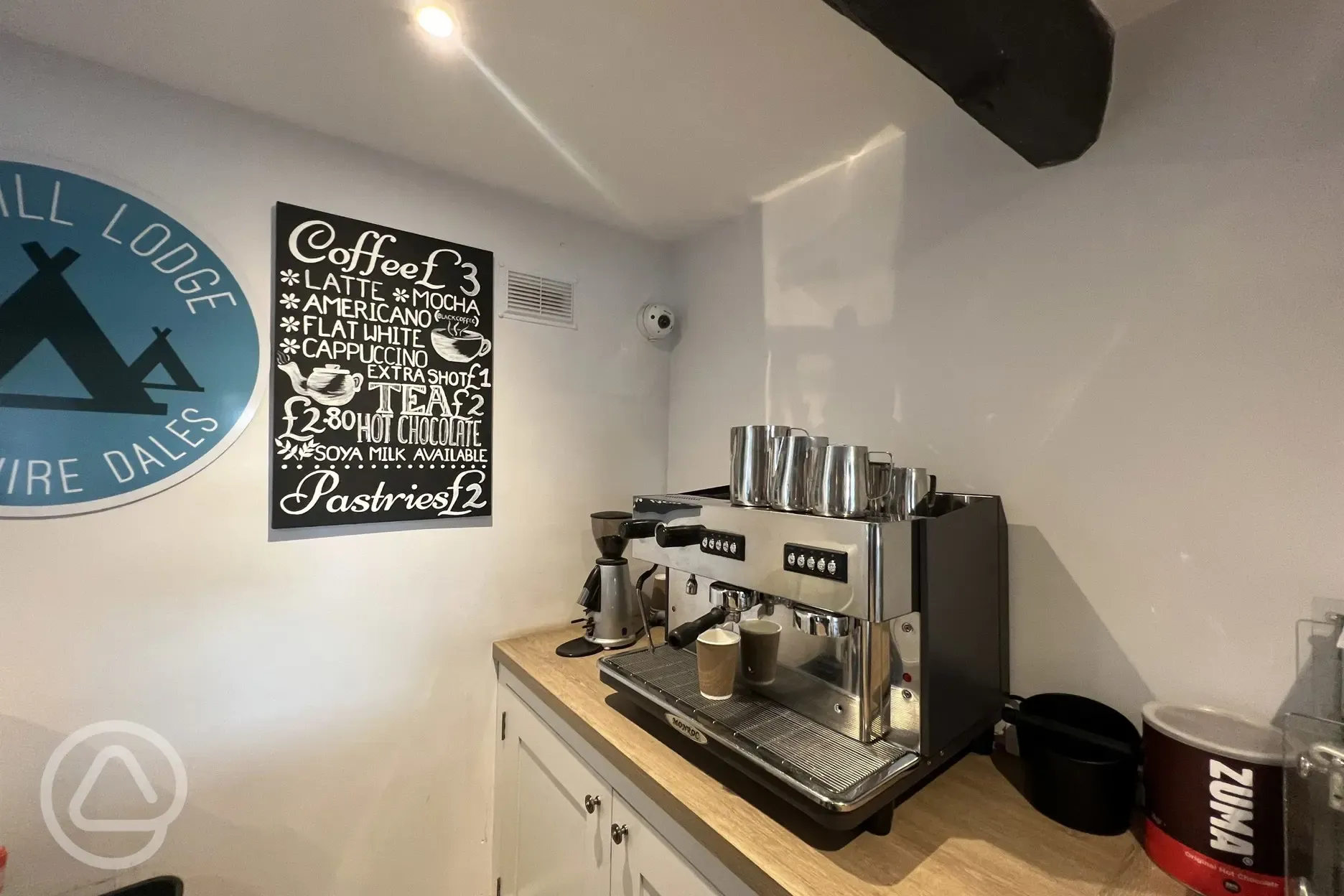 Onsite cafe, open 7am to 9.30pm during summer and with pre orders only in winter