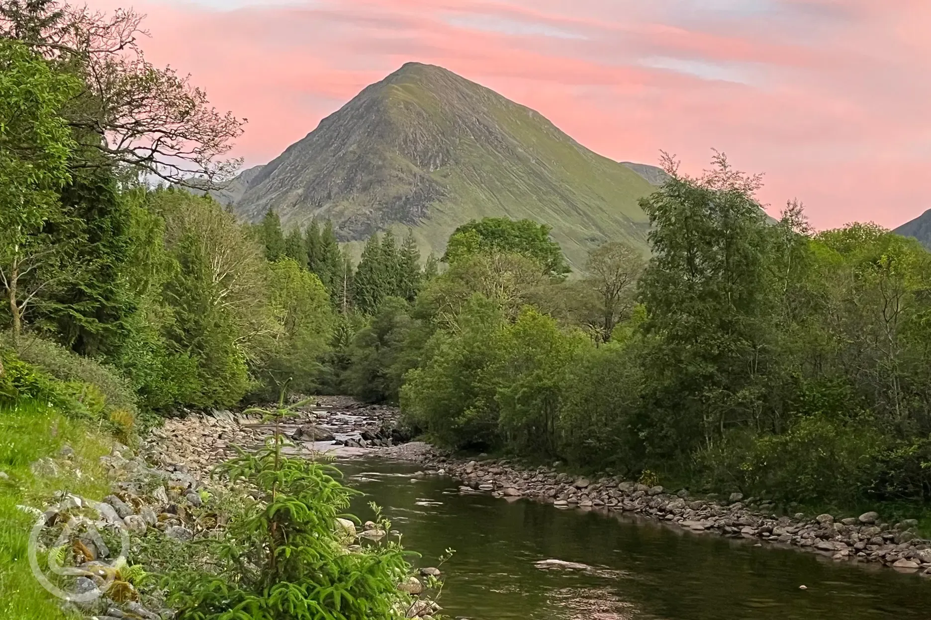 Sunset over the River Coe