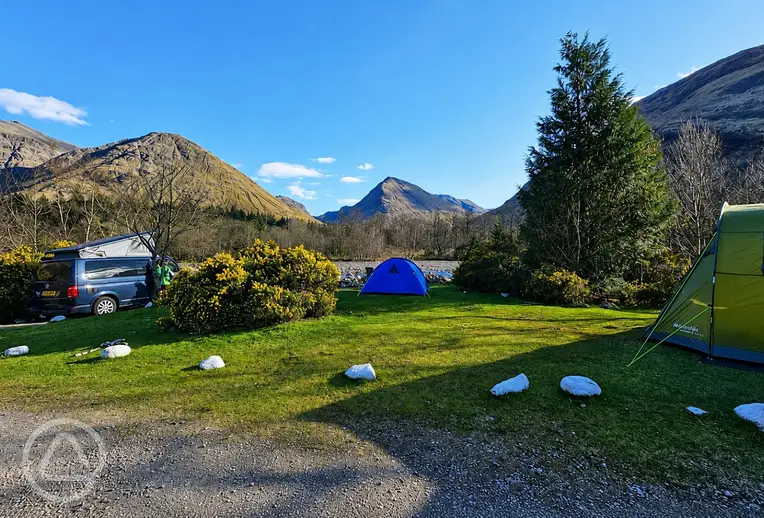 Non electric wild pitches with mountain views at Red Squirrel Campsite