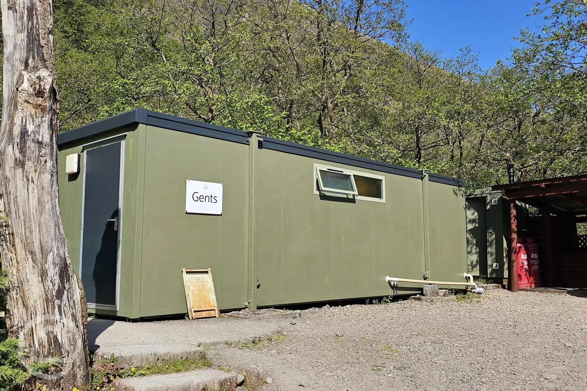 Men's facility block exterior
