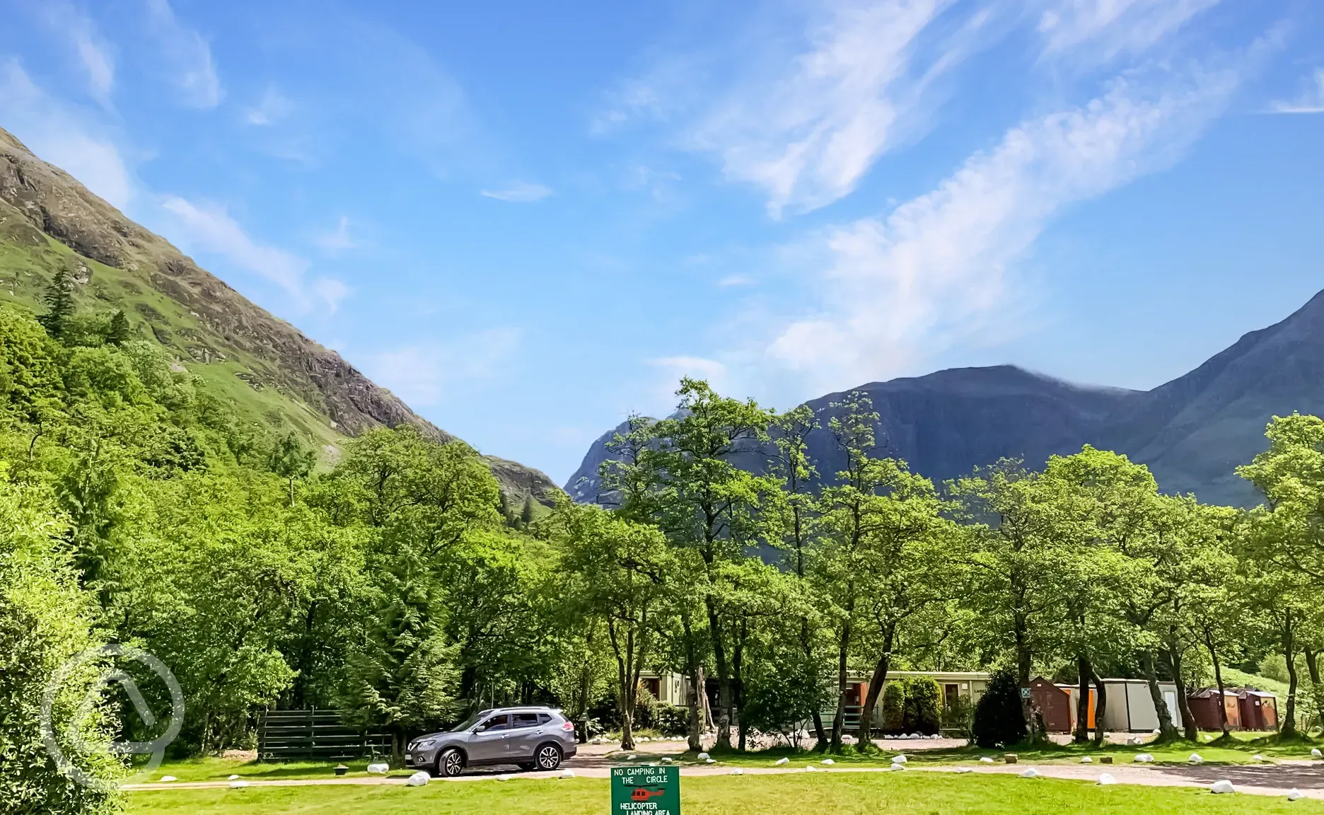 The setting at Red Squirrel Campsite