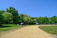 Non electric grass pitches with parking permitted for one car only Non electric grass pitches with parking permitted for one car only