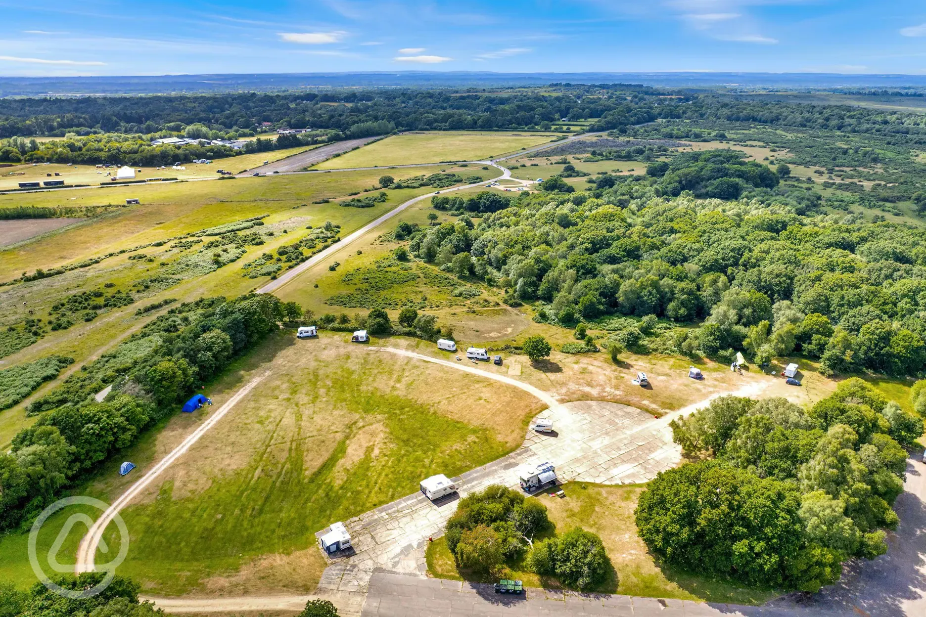 Aerial of the campsite