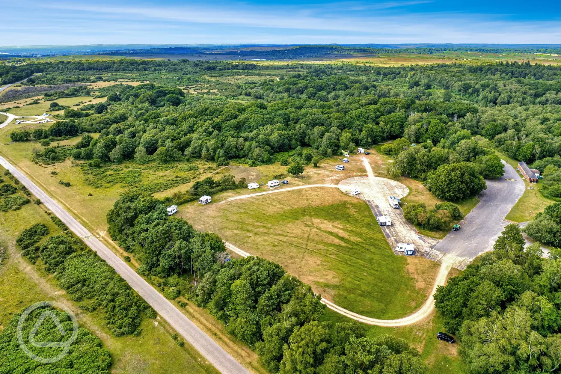 Aerial of the campsite