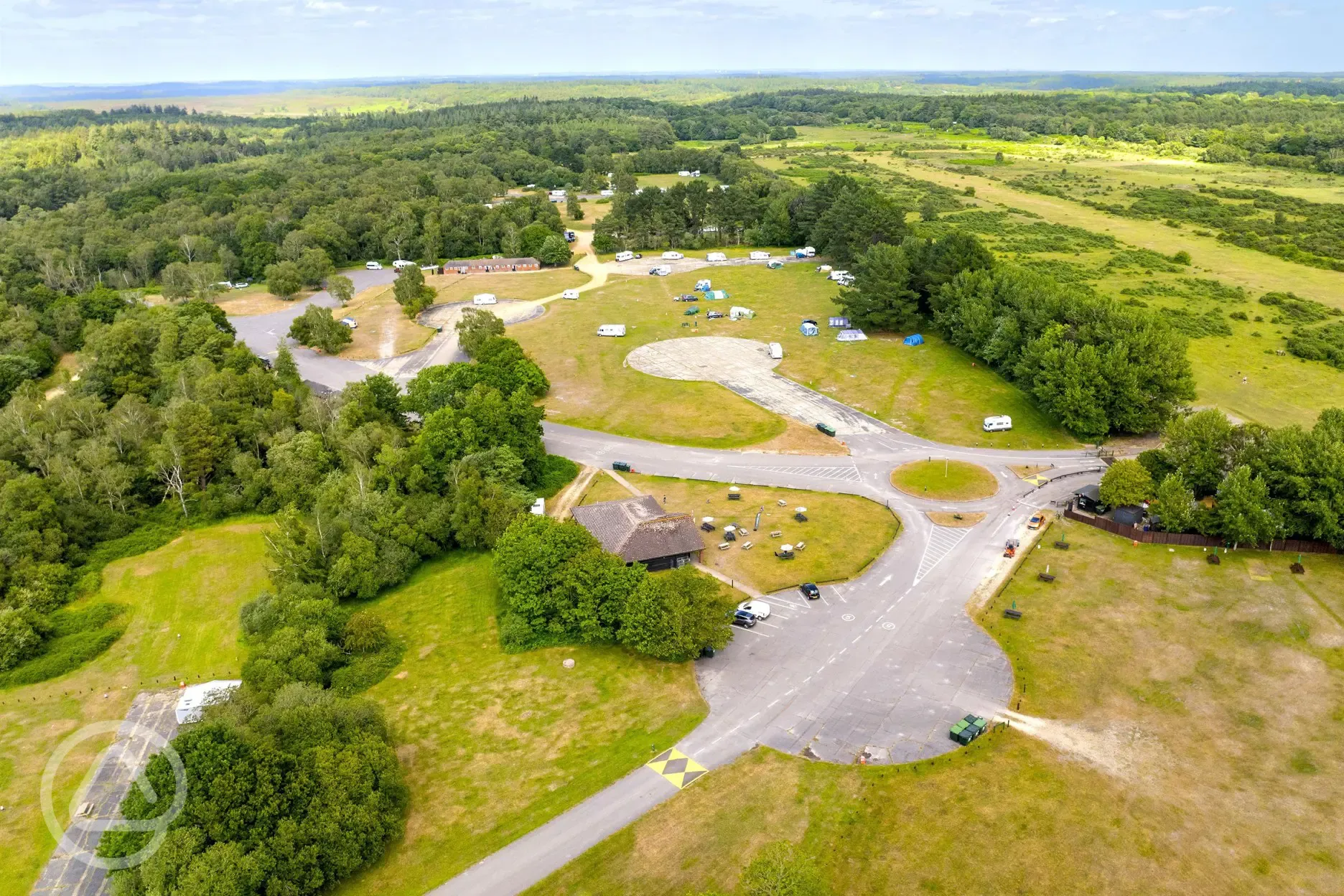 Aerial of the campsite