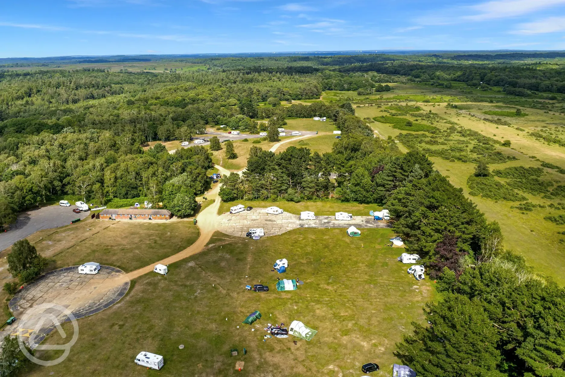 Aerial of the campsite