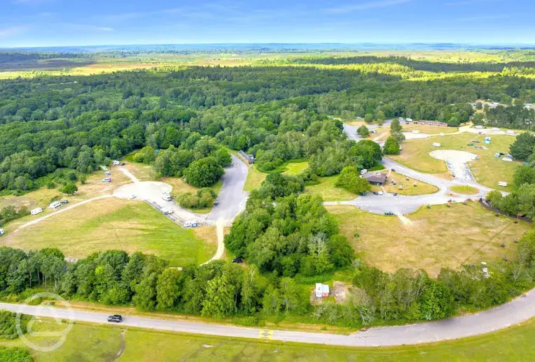 Aerial of the campsite