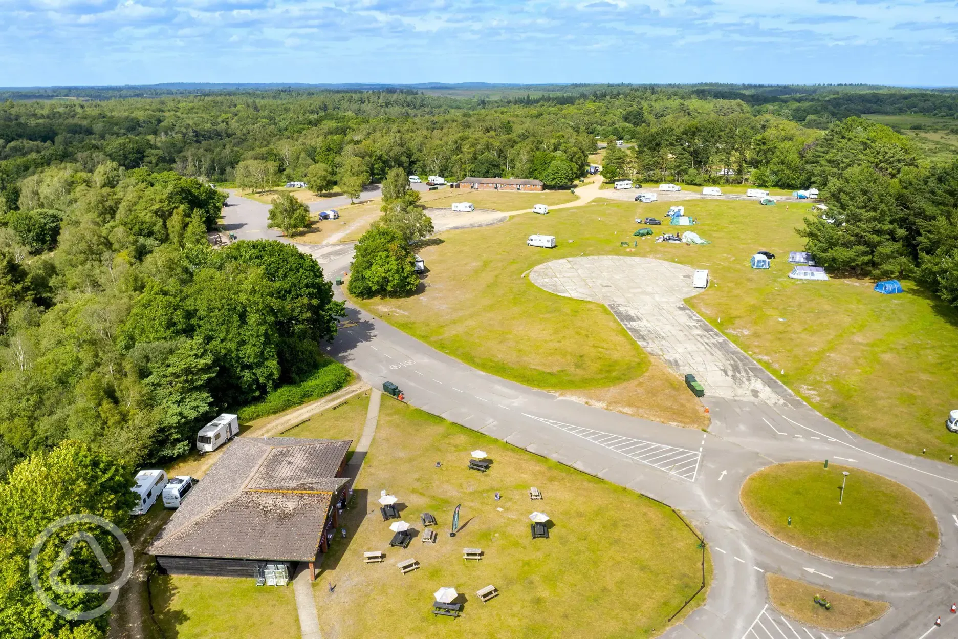 Aerial of the campsite