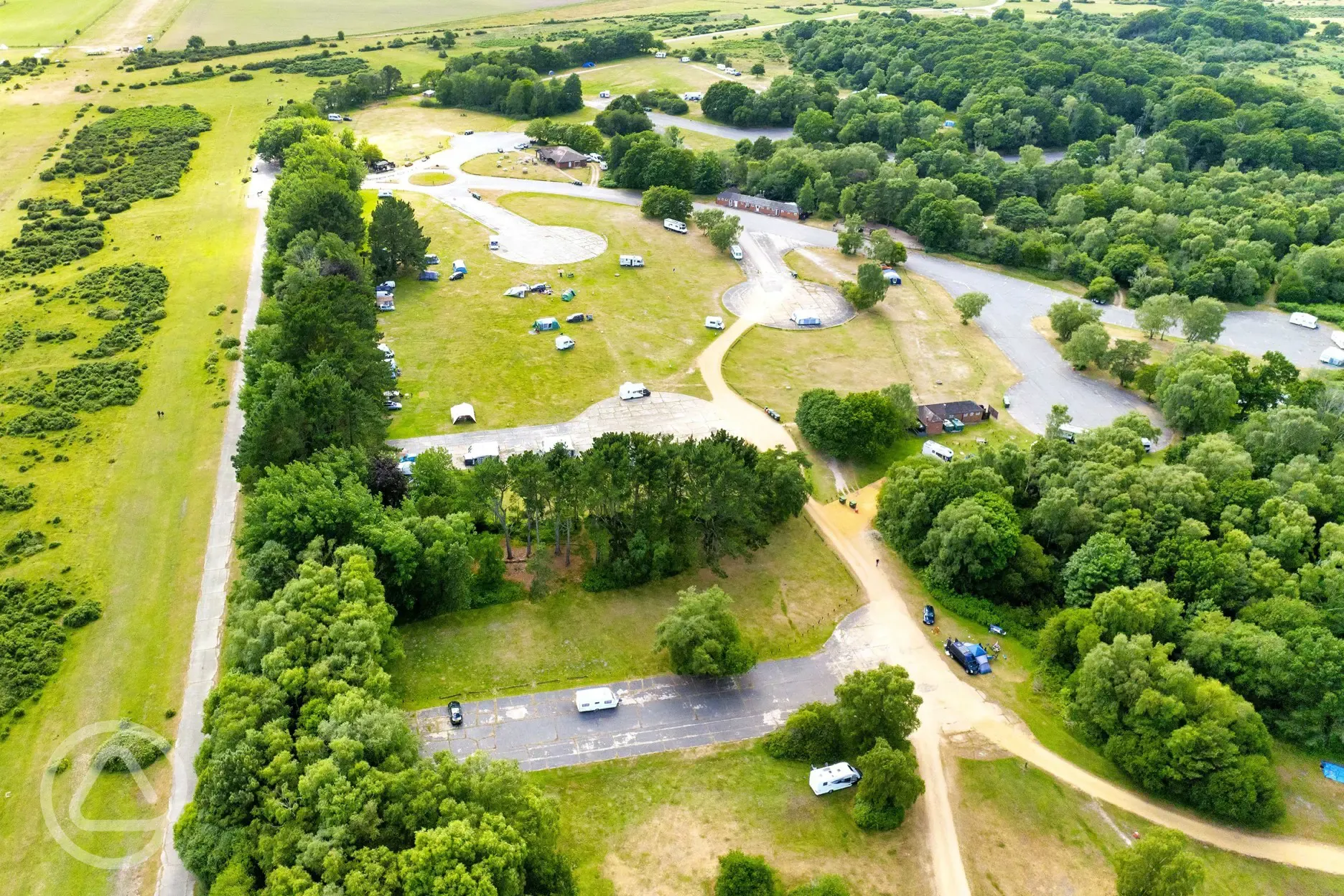 Aerial of the campsite