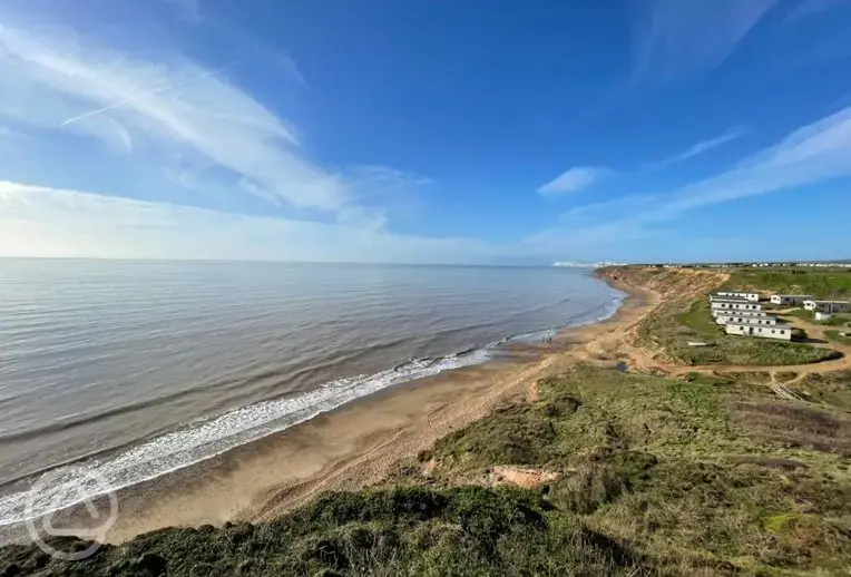 Aerial of Grange Farm next to Grange Chine