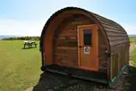 Handmade camping pods onsite