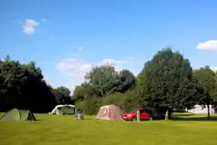 Tents on electric grass pitches Tents on electric grass pitches
