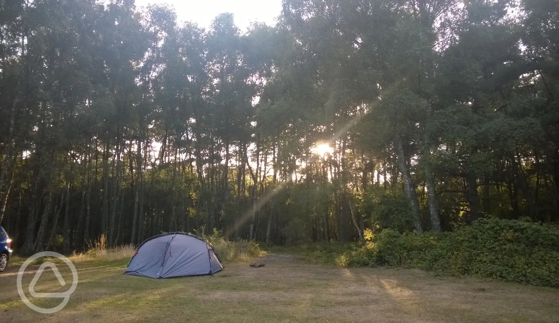 Small tent pitch in cosy corner