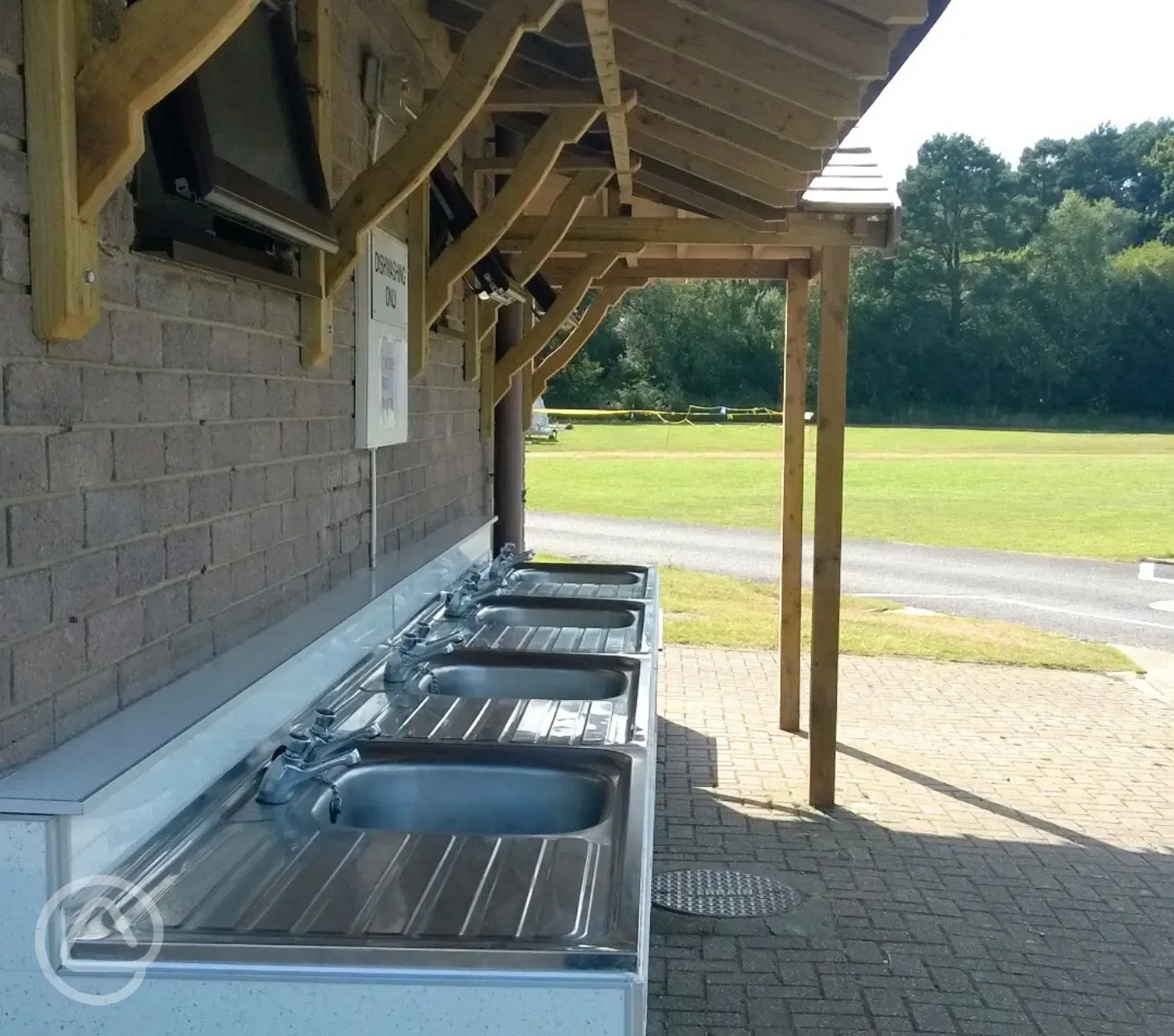 Outdoor washing up area