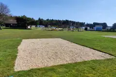 Serviced gravel pitches equipped with a 16 amp hook up Serviced gravel pitches equipped with a 16 amp hook up