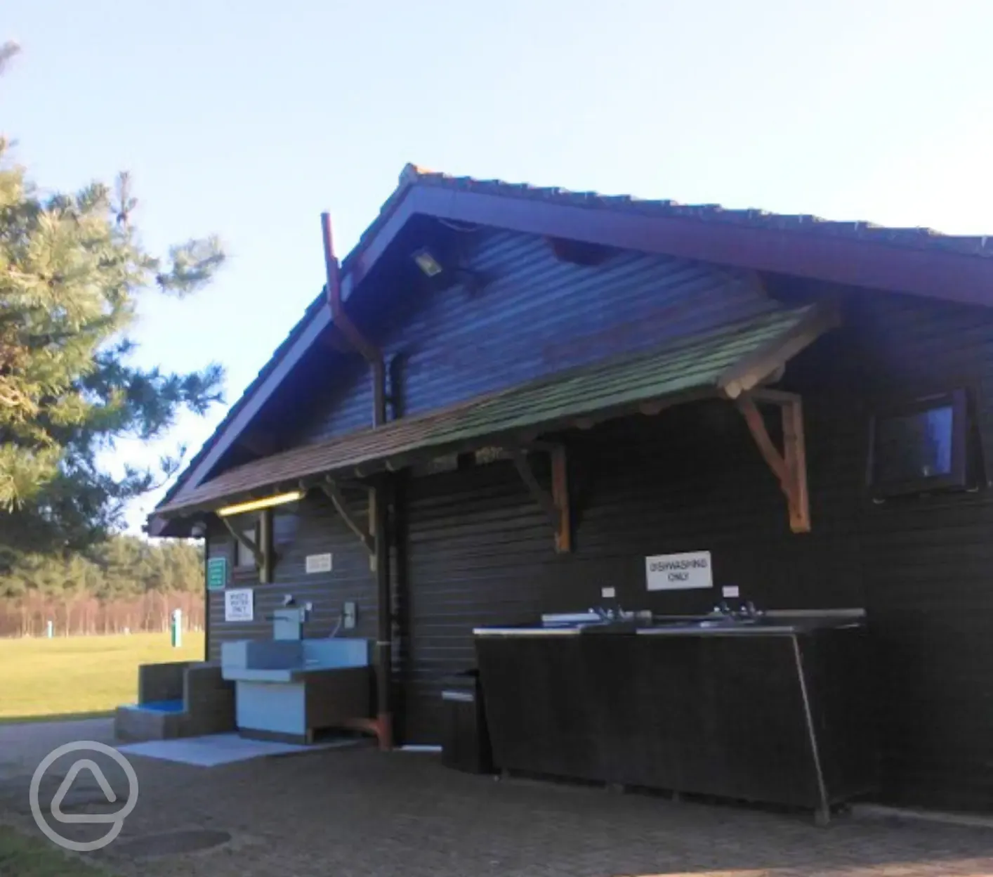 Outdoor washing up area