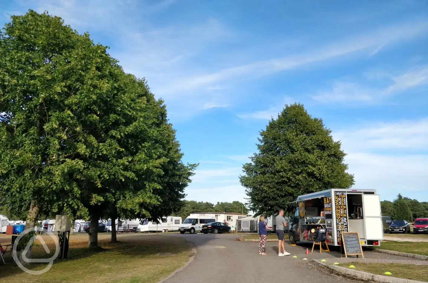 Visiting food trucks