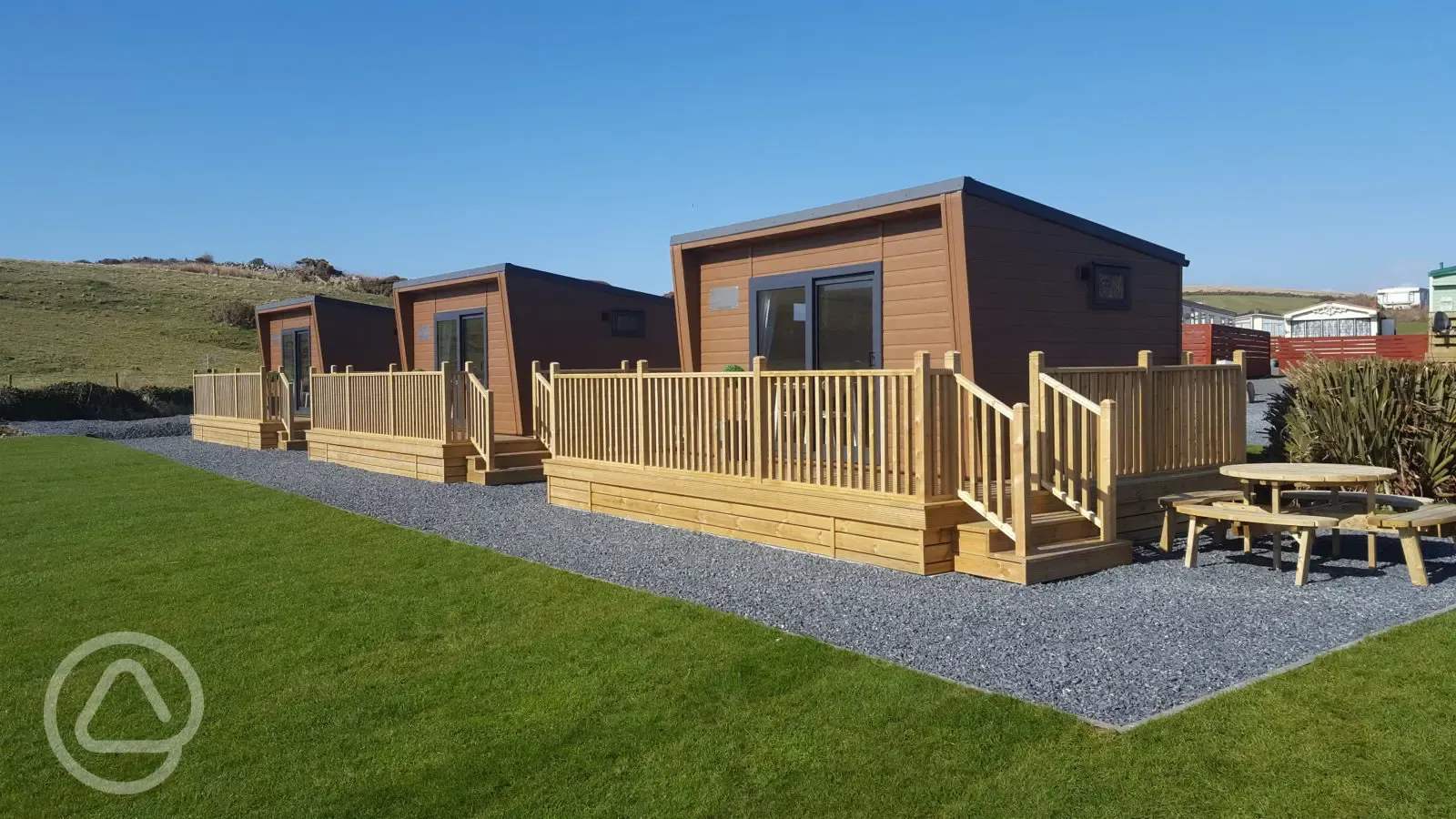 Luxury chalet pods Galloway Point Holiday Park